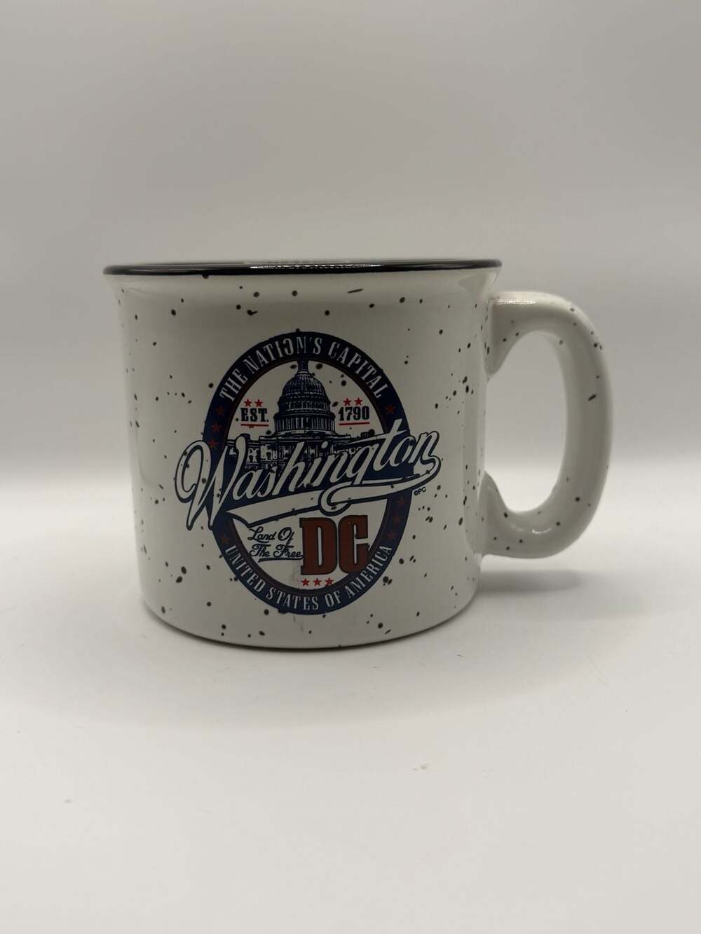 Liquid Logic Washington DC The Nation's Capital Souvenir Speckled Ceramic Coffee